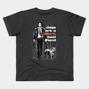 Dogs Are a Killer's Best Friend Kids T-Shirt